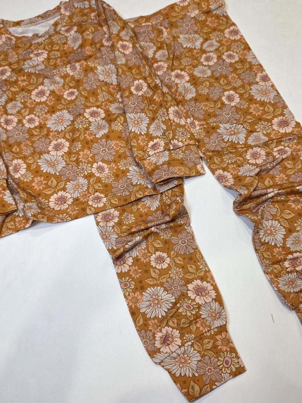 Bamboo Long Sleeve Pajamas Size 4/5T Floral Autumn NEW!